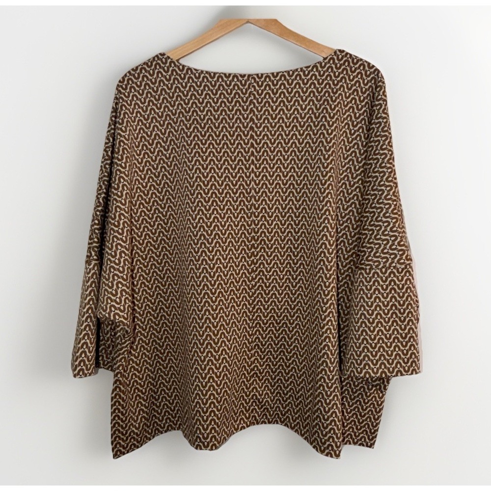 NWT Max Studio Women's Double Knit Short Sleeve Top Size XL Oversized Fit - Picture 6 of 9